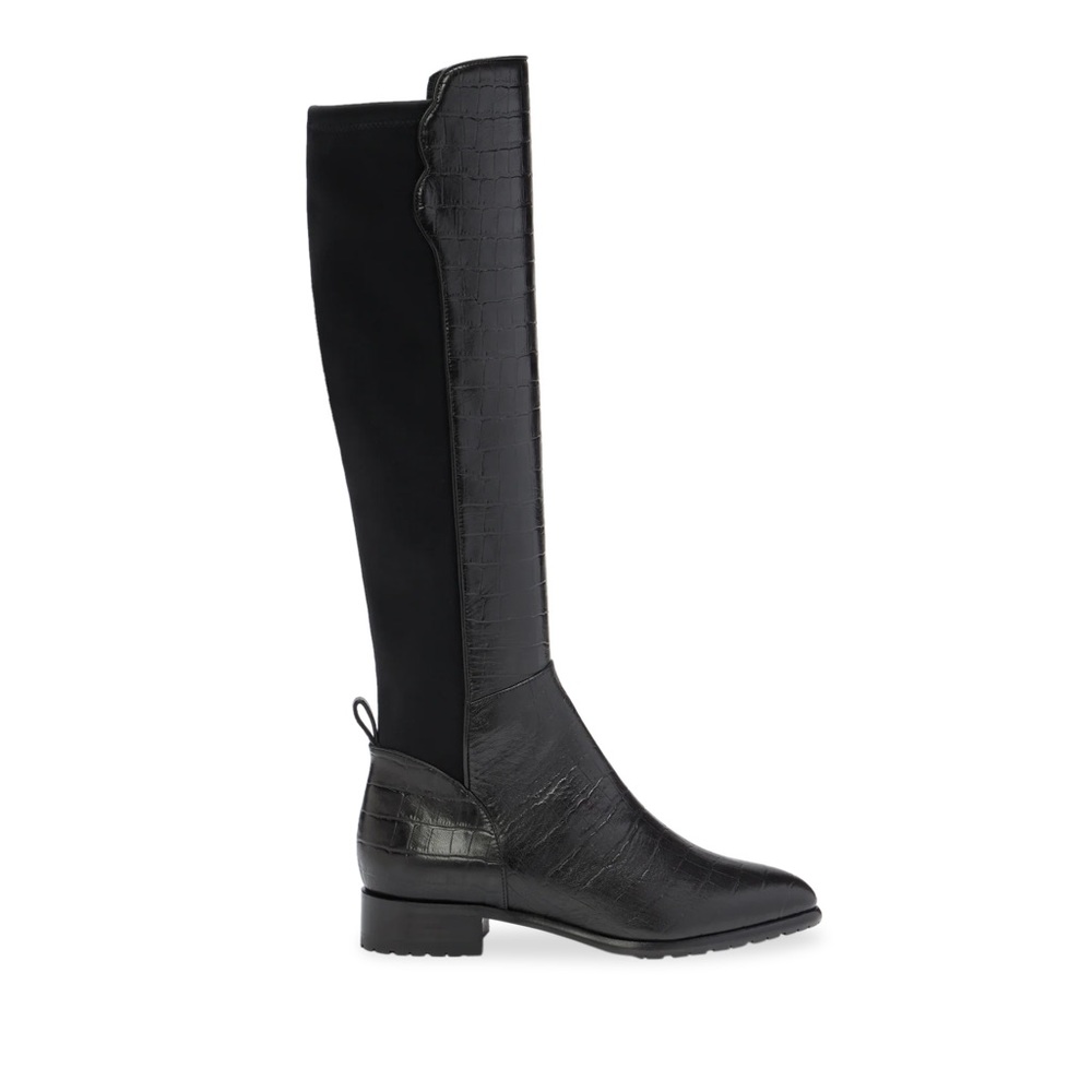 Sarah Flint Perfect Stretch Boot 30 - Black Croc - Sz 8.5 / 39